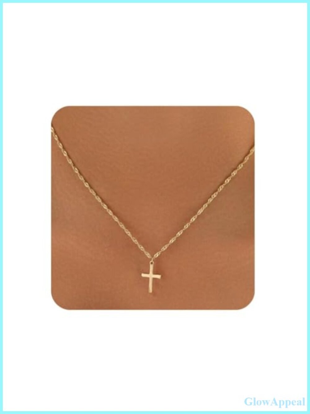 14K Gold Plated Dainty Cross Pendant Necklace Minimalist Faith Jewelry